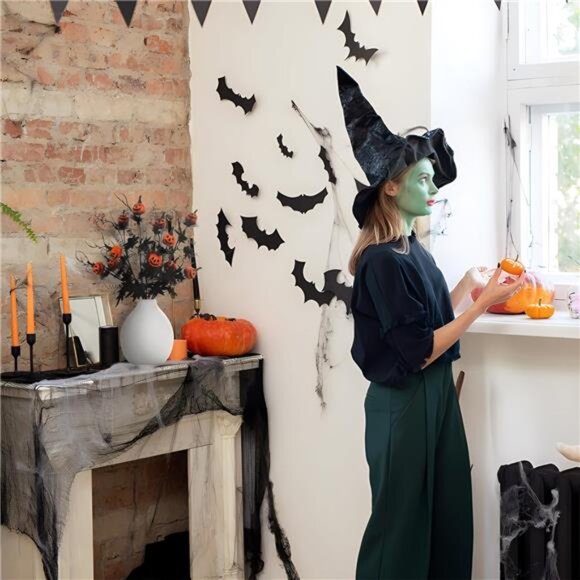 5PCS Halloween Decoration Artificial Pumpkin Maple Leaf, 19.5" - Picture 5 of 6